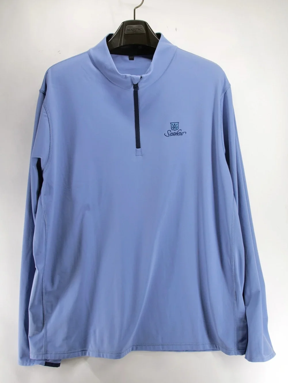 Greyson Tate Performance Quarter Zip Pullover XXL Blue Seaview Golf Club 1914